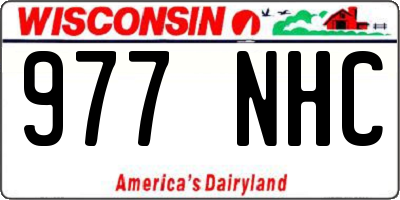 WI license plate 977NHC