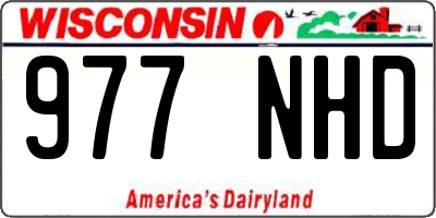 WI license plate 977NHD