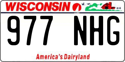 WI license plate 977NHG