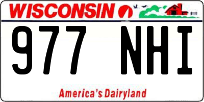 WI license plate 977NHI