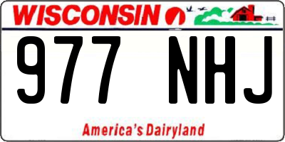 WI license plate 977NHJ
