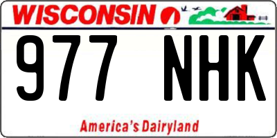 WI license plate 977NHK