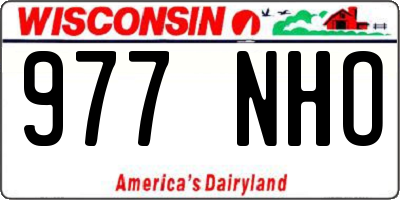 WI license plate 977NHO