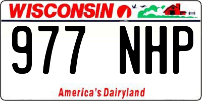 WI license plate 977NHP