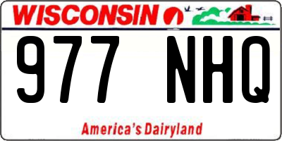 WI license plate 977NHQ