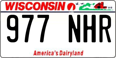 WI license plate 977NHR