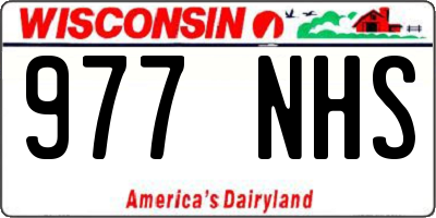 WI license plate 977NHS