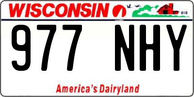 WI license plate 977NHY