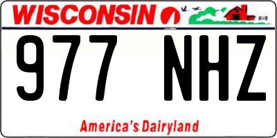 WI license plate 977NHZ