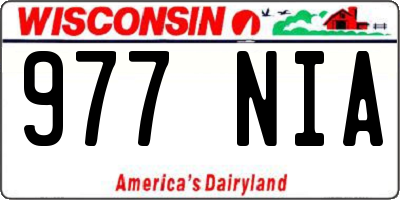 WI license plate 977NIA