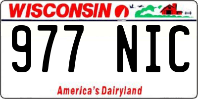 WI license plate 977NIC