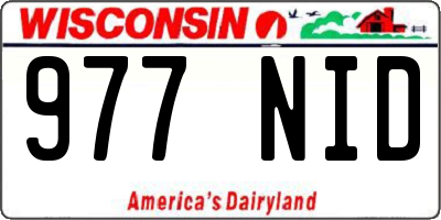 WI license plate 977NID