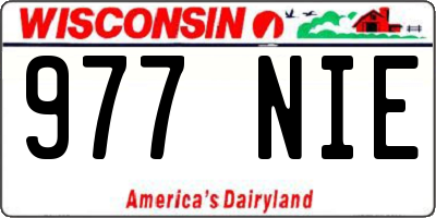 WI license plate 977NIE