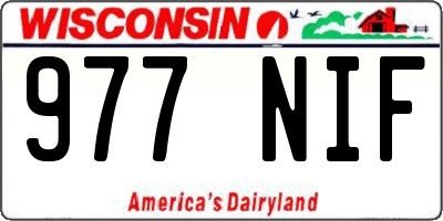 WI license plate 977NIF