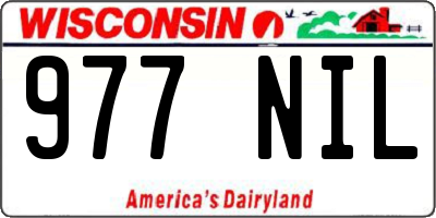 WI license plate 977NIL