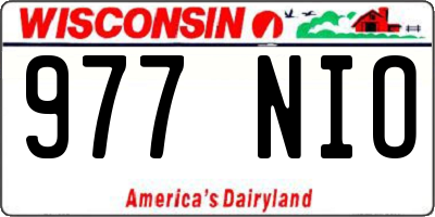 WI license plate 977NIO