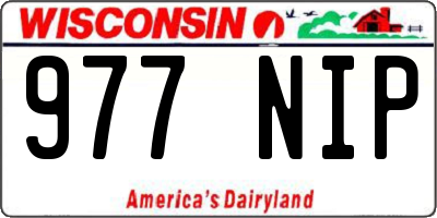 WI license plate 977NIP