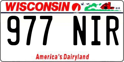 WI license plate 977NIR