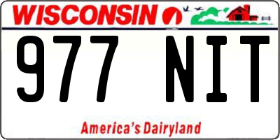 WI license plate 977NIT