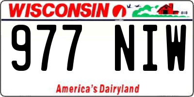 WI license plate 977NIW