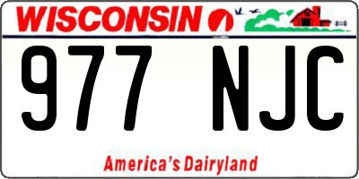 WI license plate 977NJC