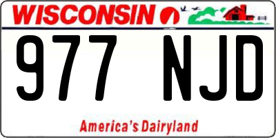 WI license plate 977NJD