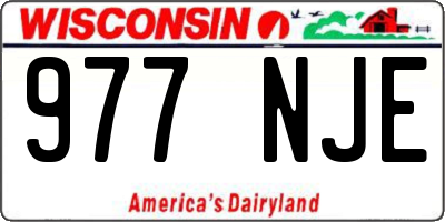 WI license plate 977NJE