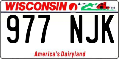 WI license plate 977NJK
