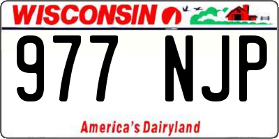 WI license plate 977NJP