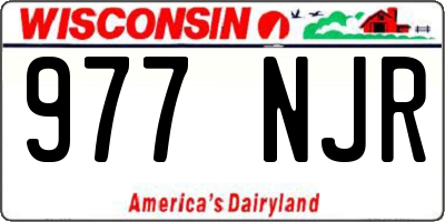 WI license plate 977NJR