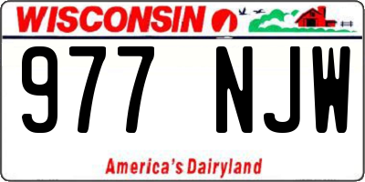 WI license plate 977NJW