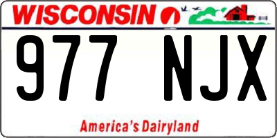 WI license plate 977NJX