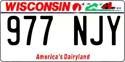 WI license plate 977NJY