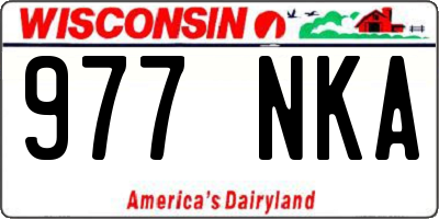 WI license plate 977NKA