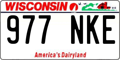 WI license plate 977NKE