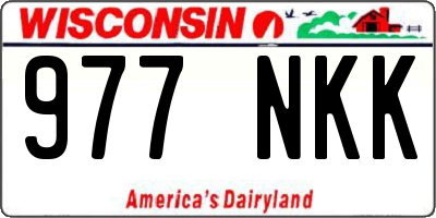 WI license plate 977NKK