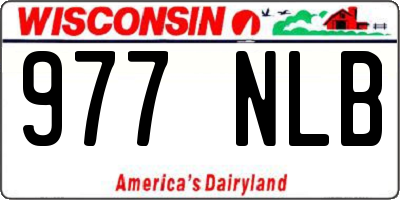 WI license plate 977NLB