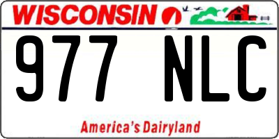 WI license plate 977NLC