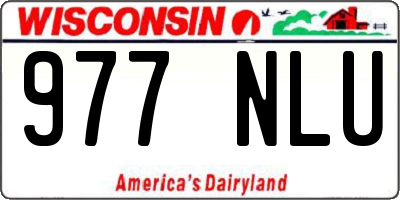 WI license plate 977NLU