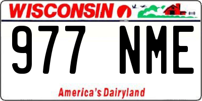 WI license plate 977NME