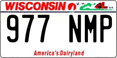 WI license plate 977NMP