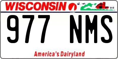 WI license plate 977NMS