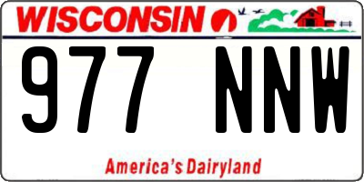 WI license plate 977NNW
