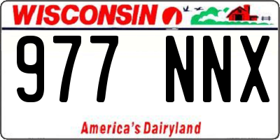 WI license plate 977NNX