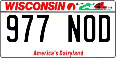 WI license plate 977NOD