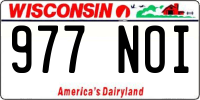 WI license plate 977NOI
