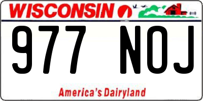 WI license plate 977NOJ