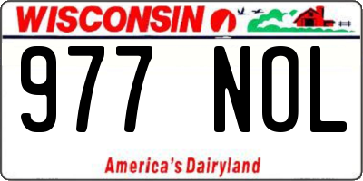 WI license plate 977NOL
