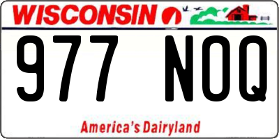 WI license plate 977NOQ