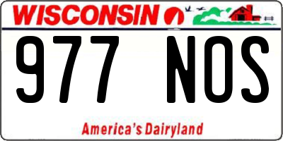 WI license plate 977NOS